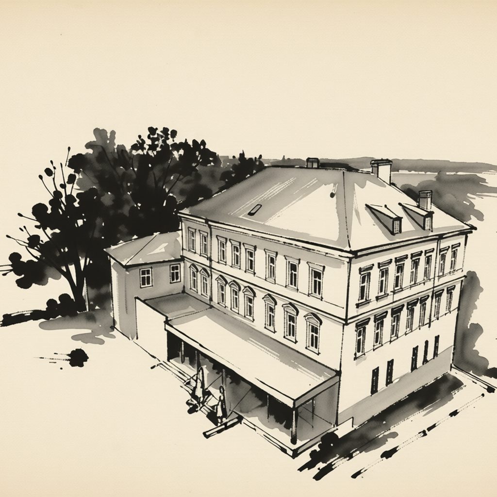 Ilustrační kresba: Grand Hotel