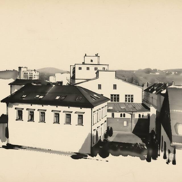 Ilustrační kresba: Hotel Krakonoš