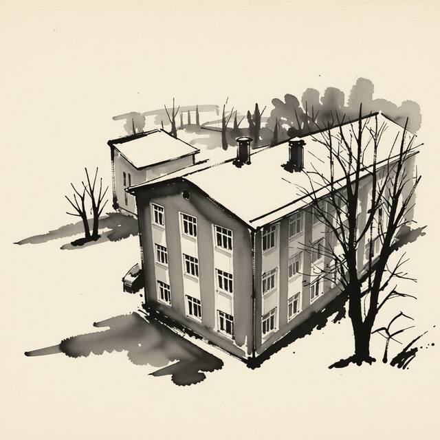 Ilustrační kresba: Self-Check Hostel Rico