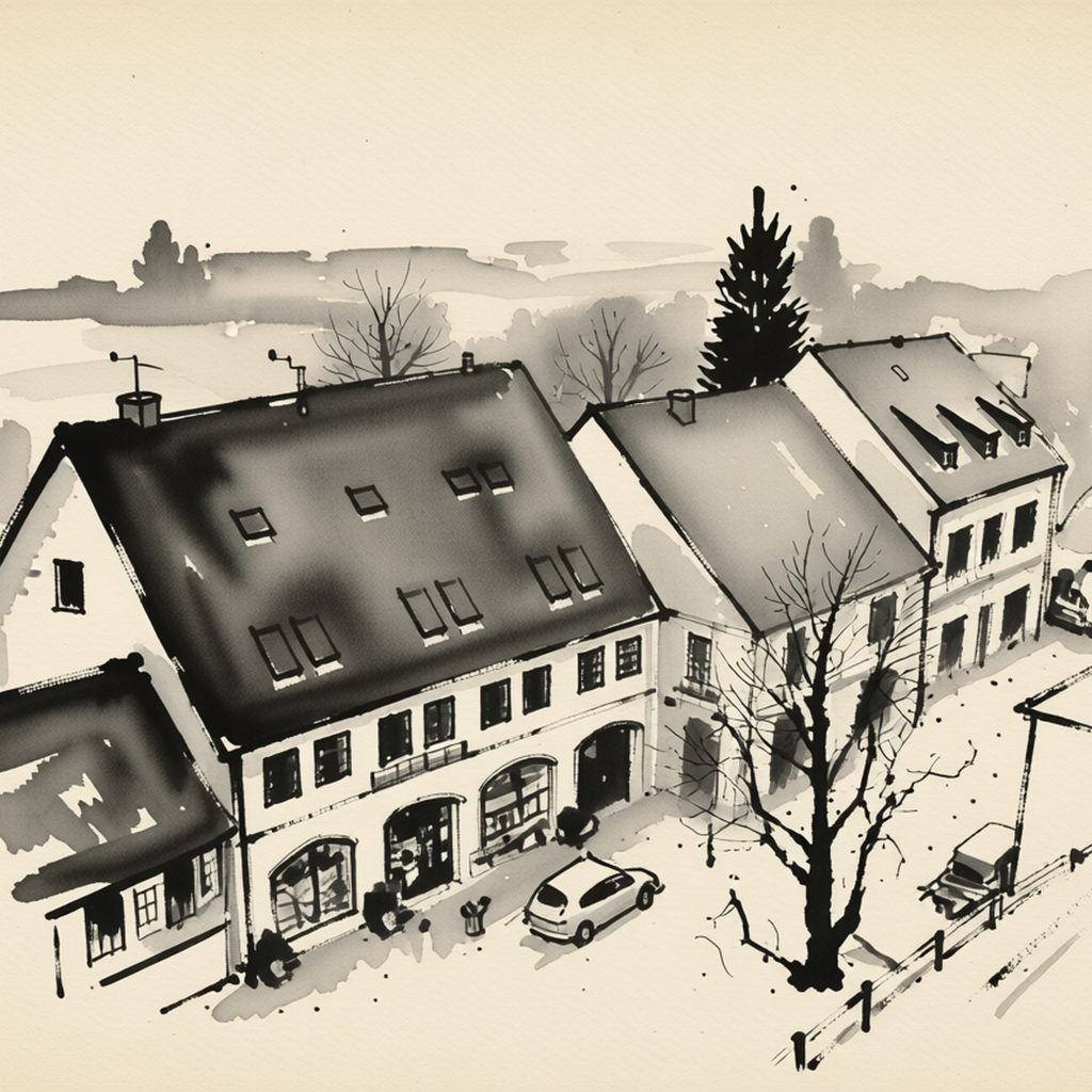 Ilustrační kresba: Penzion Čokolaterie