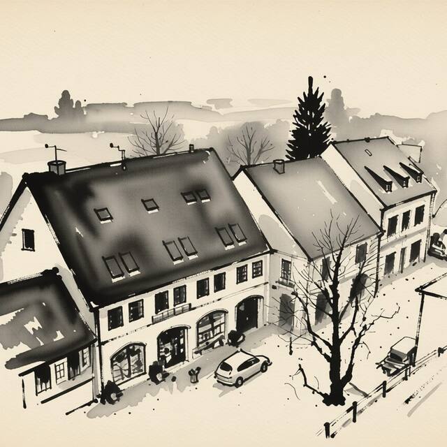 Ilustrační kresba: Penzion Čokolaterie