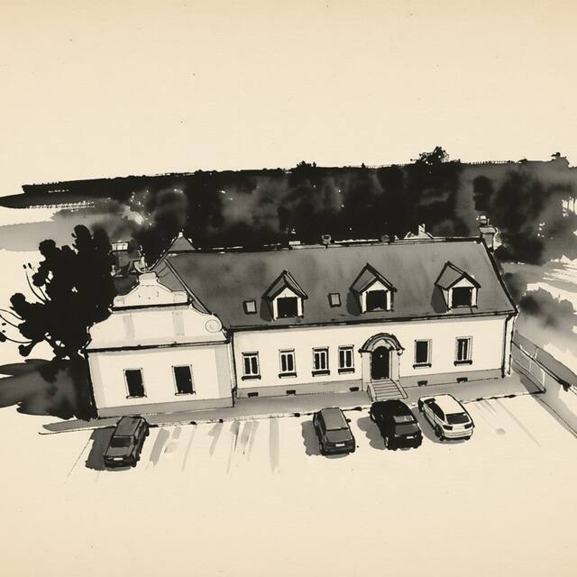 Ilustrační kresba: Penzion Vltavan