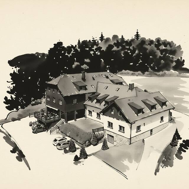 Ilustrační kresba: Hotel České Žleby