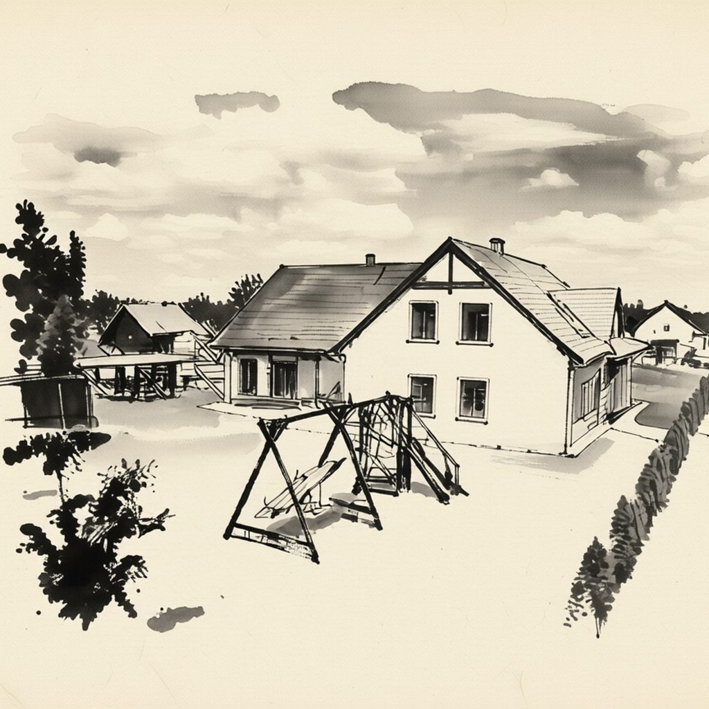 Ilustrační kresba: Penzion Sarton