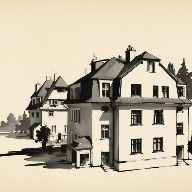 Ilustrační kresba: Villa Serena