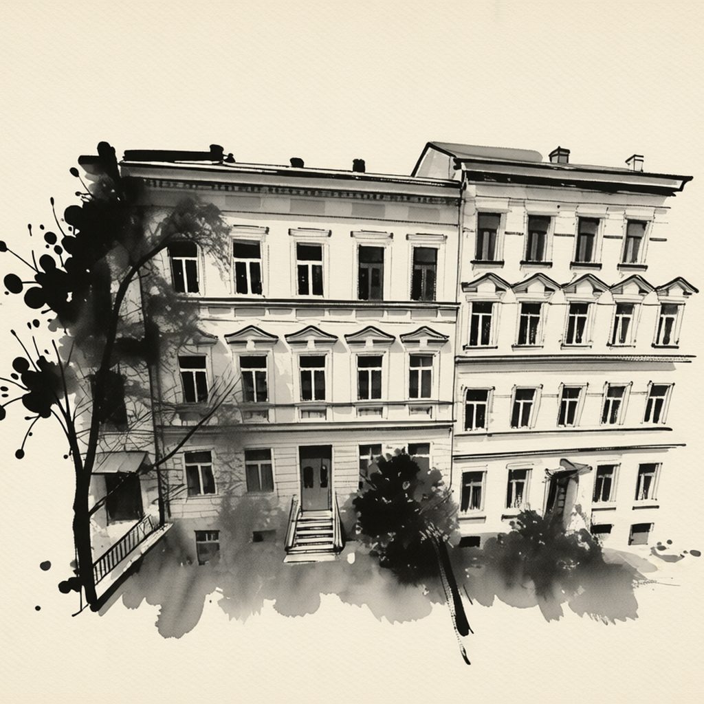 Ilustrační kresba: Soukromý byt Svahová