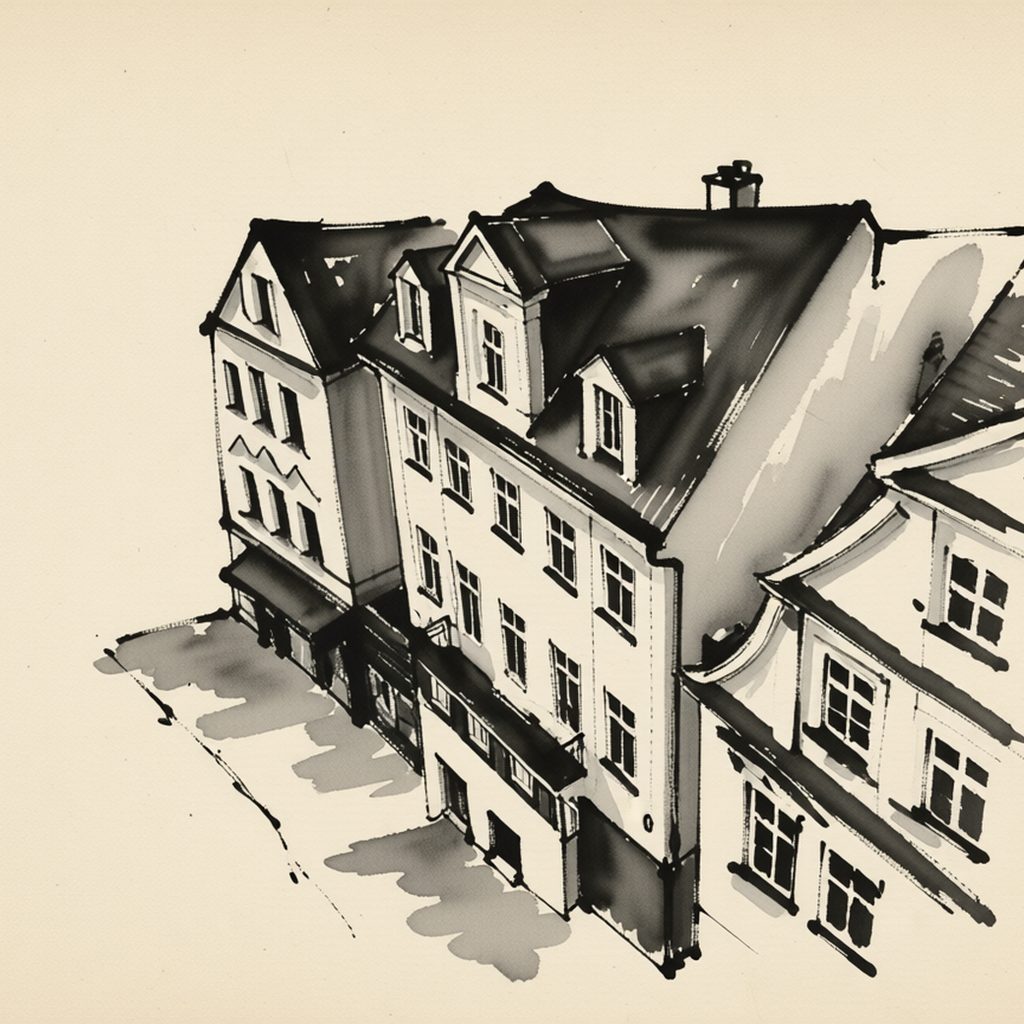 Ilustrační kresba: Apartment No. 40 Stará louka