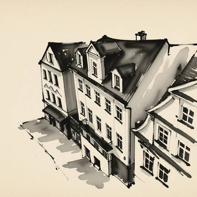 Ilustrační kresba: Apartment No. 40 Stará louka