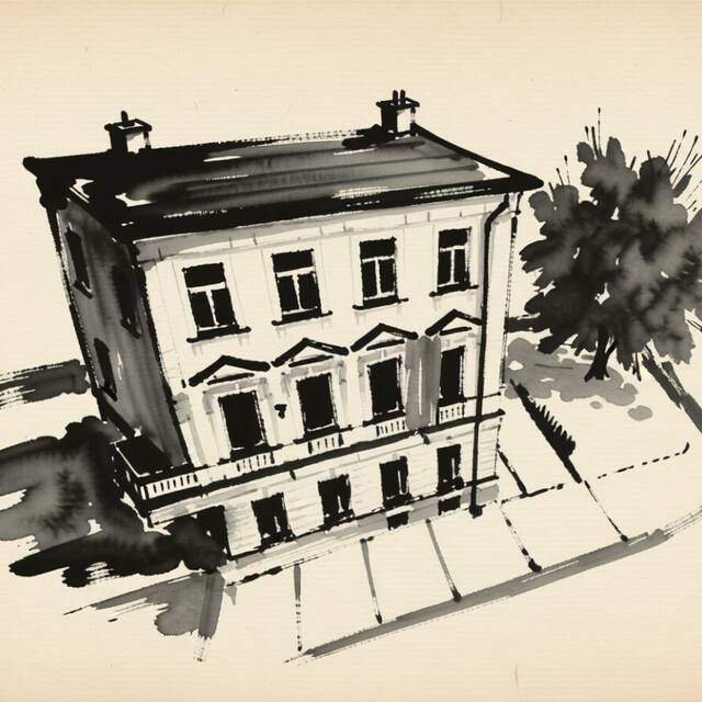 Ilustrační kresba: Hotel Malá Strana