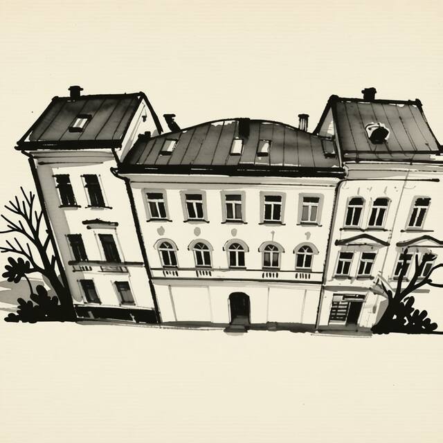 Ilustrační kresba: Apartmán Jaltská