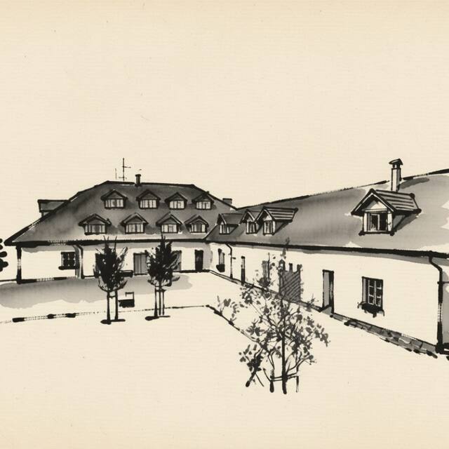 Ilustrační kresba: Hotel a restaurace Palfrig