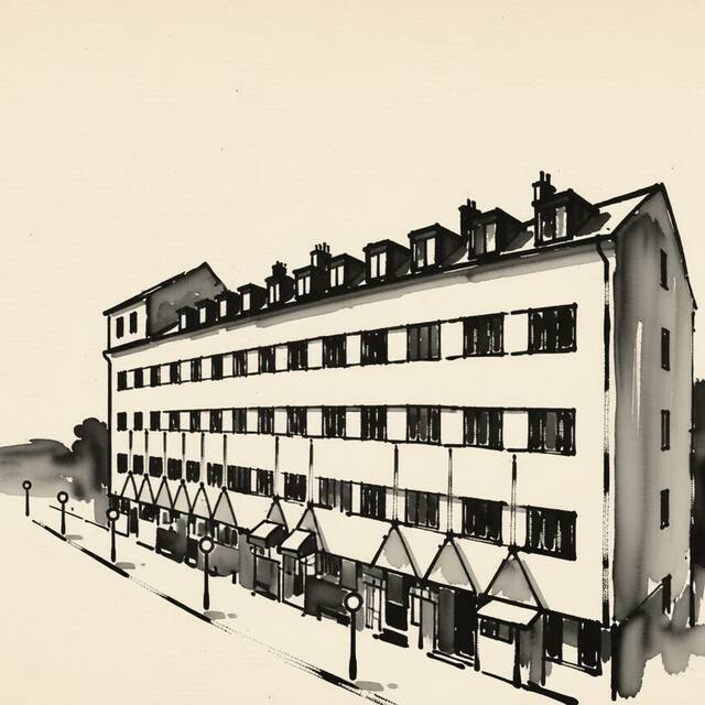 Ilustrační kresba: Cloister Inn Hotel