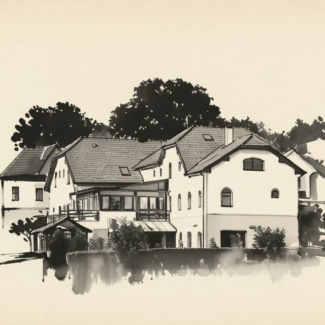 Ilustrační kresba: Hotel Vinohrad