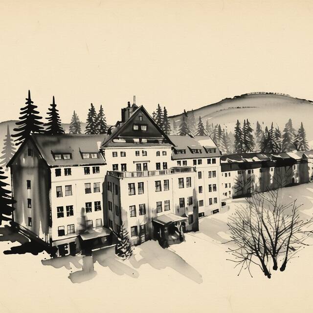 Ilustrační kresba: Hotel VZ Bedřichov