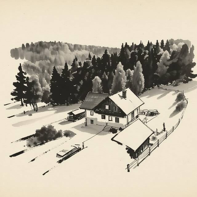 Ilustrační kresba: Penzion Na Planýrce