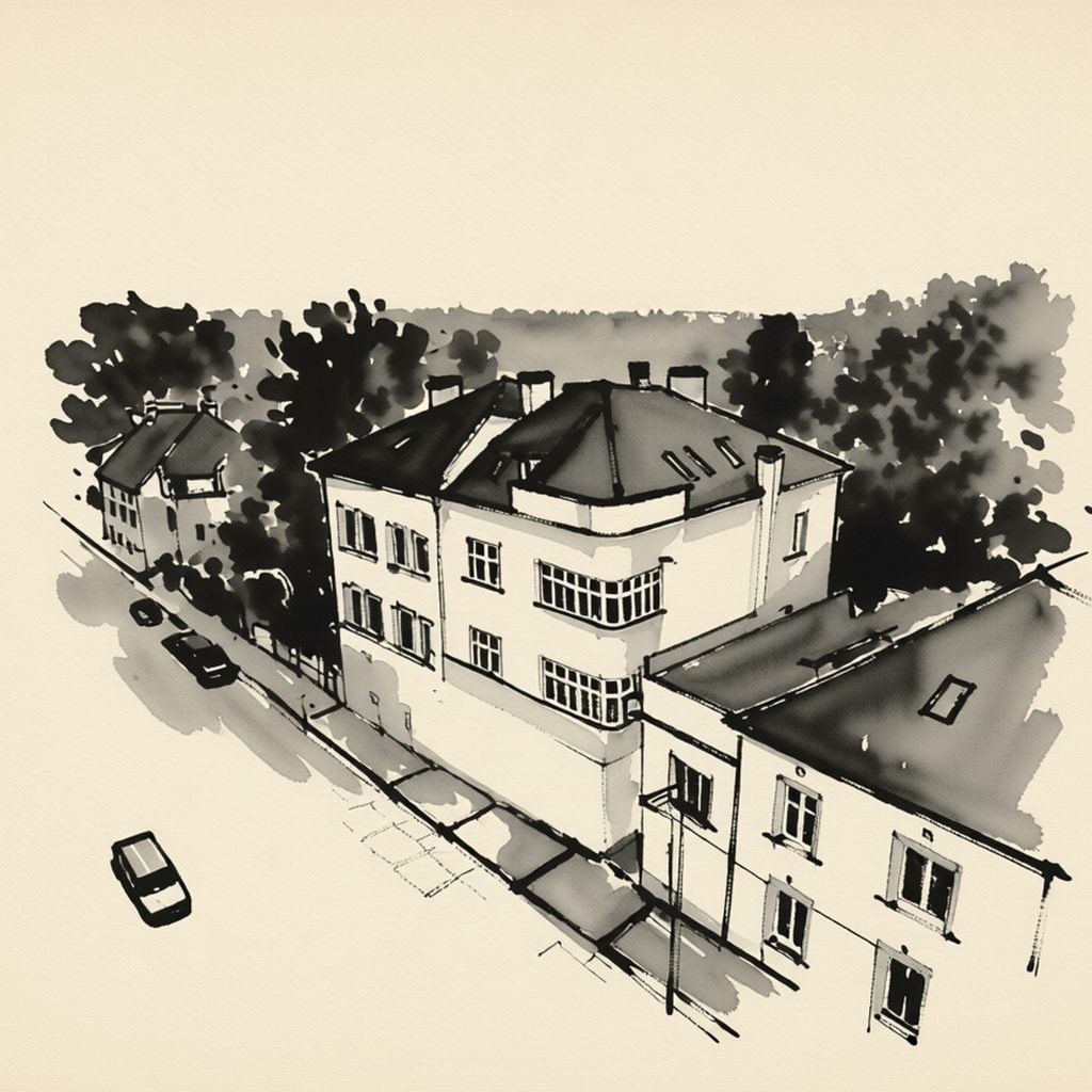 Ilustrační kresba: Apartmány Rossa