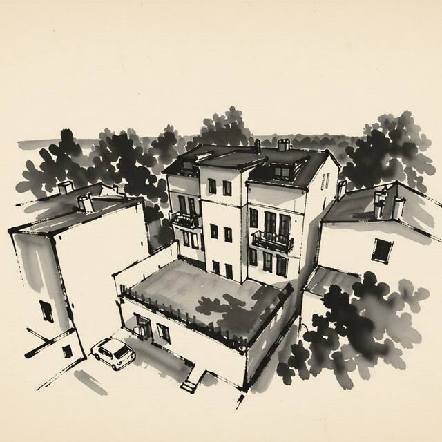 Ilustrační kresba: Hotel U Radnice