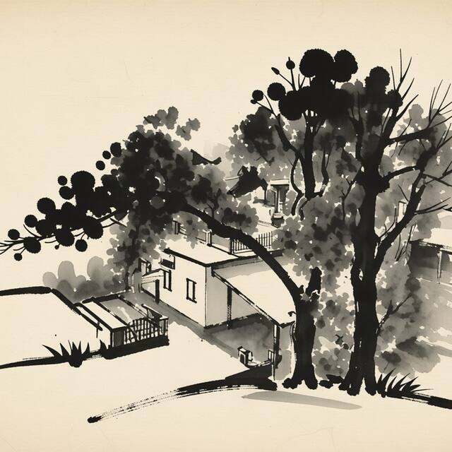 Ilustrační kresba: Penzion Na Konci