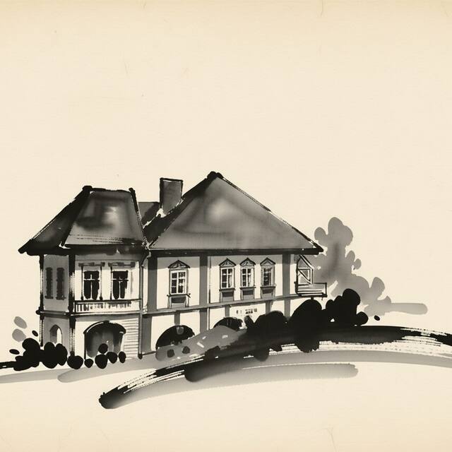 Ilustrační kresba: Restaurace a Penzion Podloubí