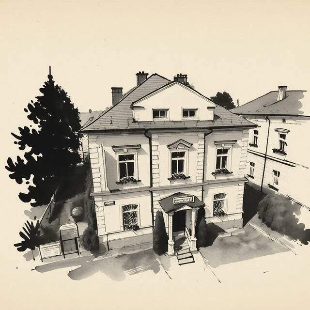 Ilustrační kresba: Penzion Kůlna