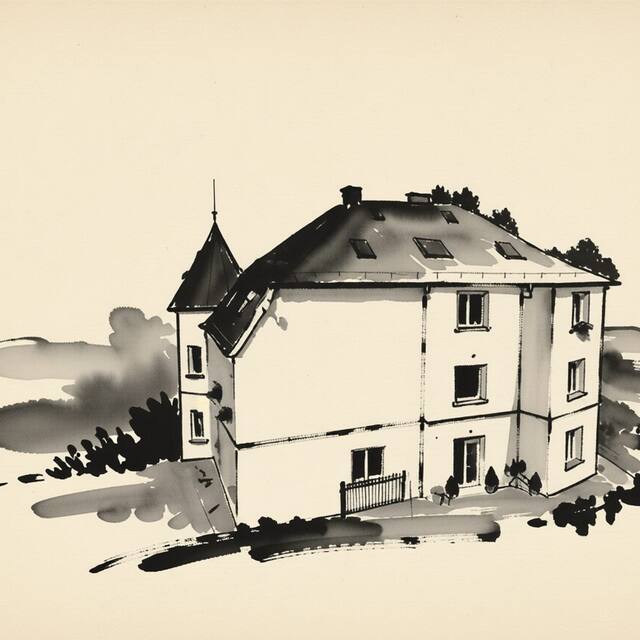 Ilustrační kresba: Penzion U losa