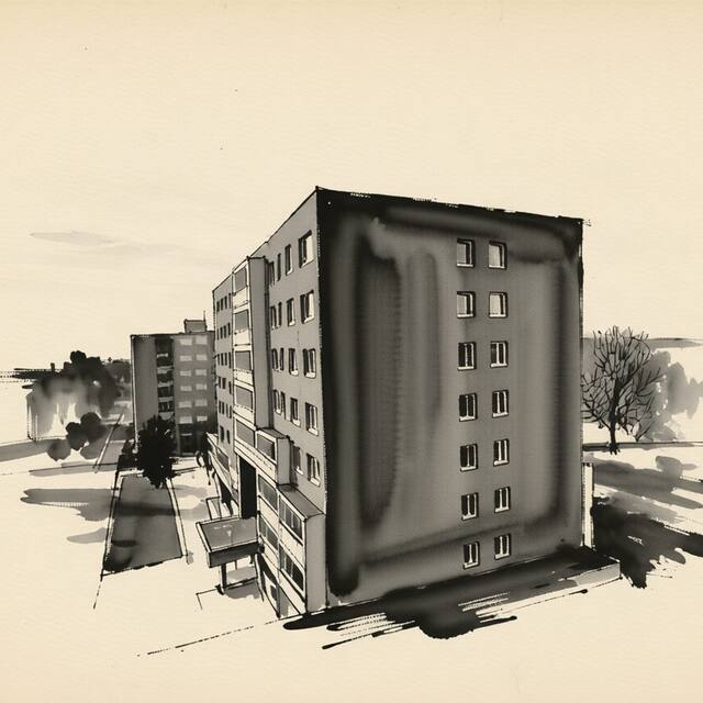 Ilustrační kresba: Hotel Terek