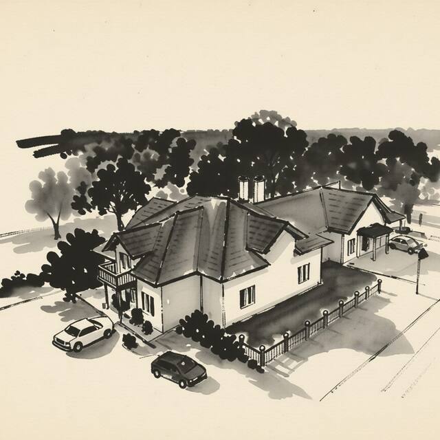 Ilustrační kresba: Hotel U Milína