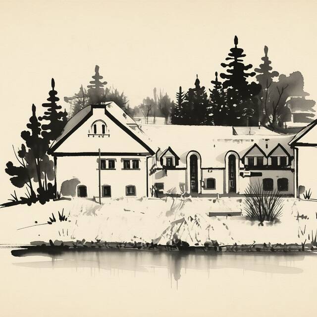 Ilustrační kresba: Penzion Paták