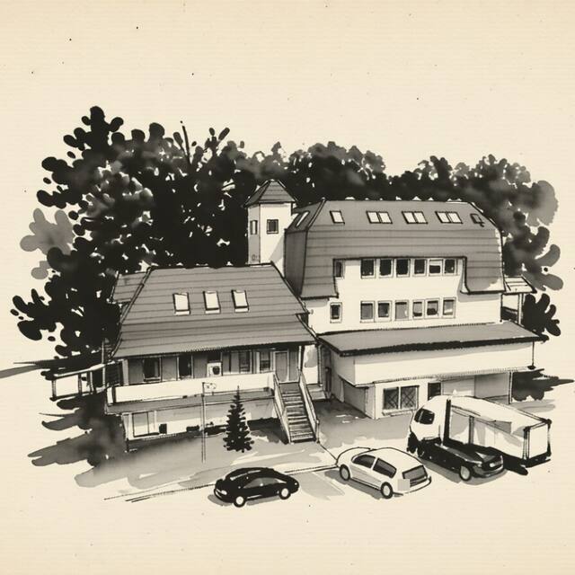 Ilustrační kresba: Hotel Rudolf