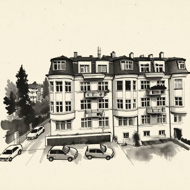 Ilustrační kresba: Apartment Poděbradská 7