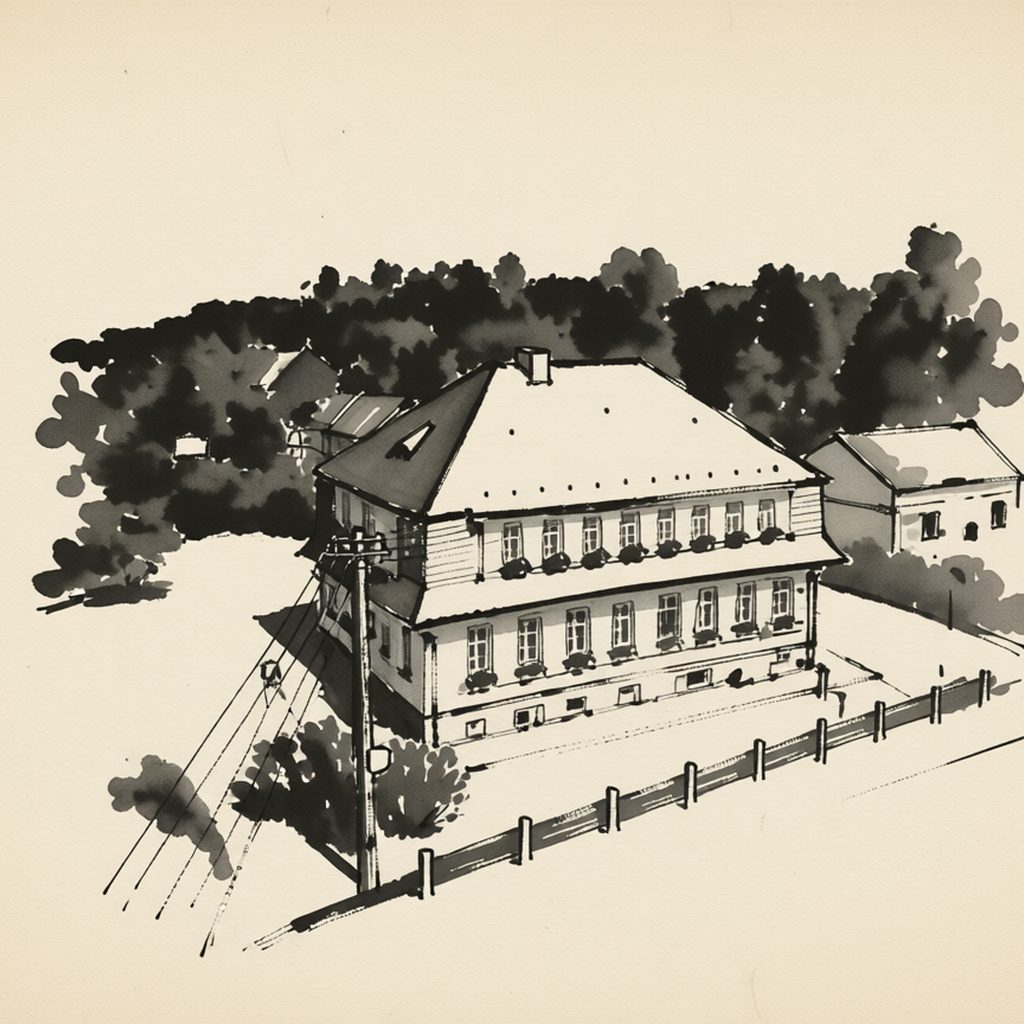 Ilustrační kresba: Penzion Laguna