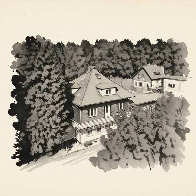 Ilustrační kresba: Hotel Sonnenhof Slavie