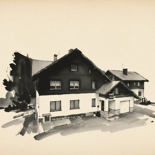 Ilustrační kresba: Pension Zelinka - ubytování v soukromí