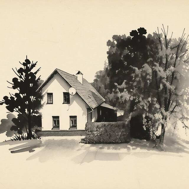 Ilustrační kresba: Ubytování Jívka 86