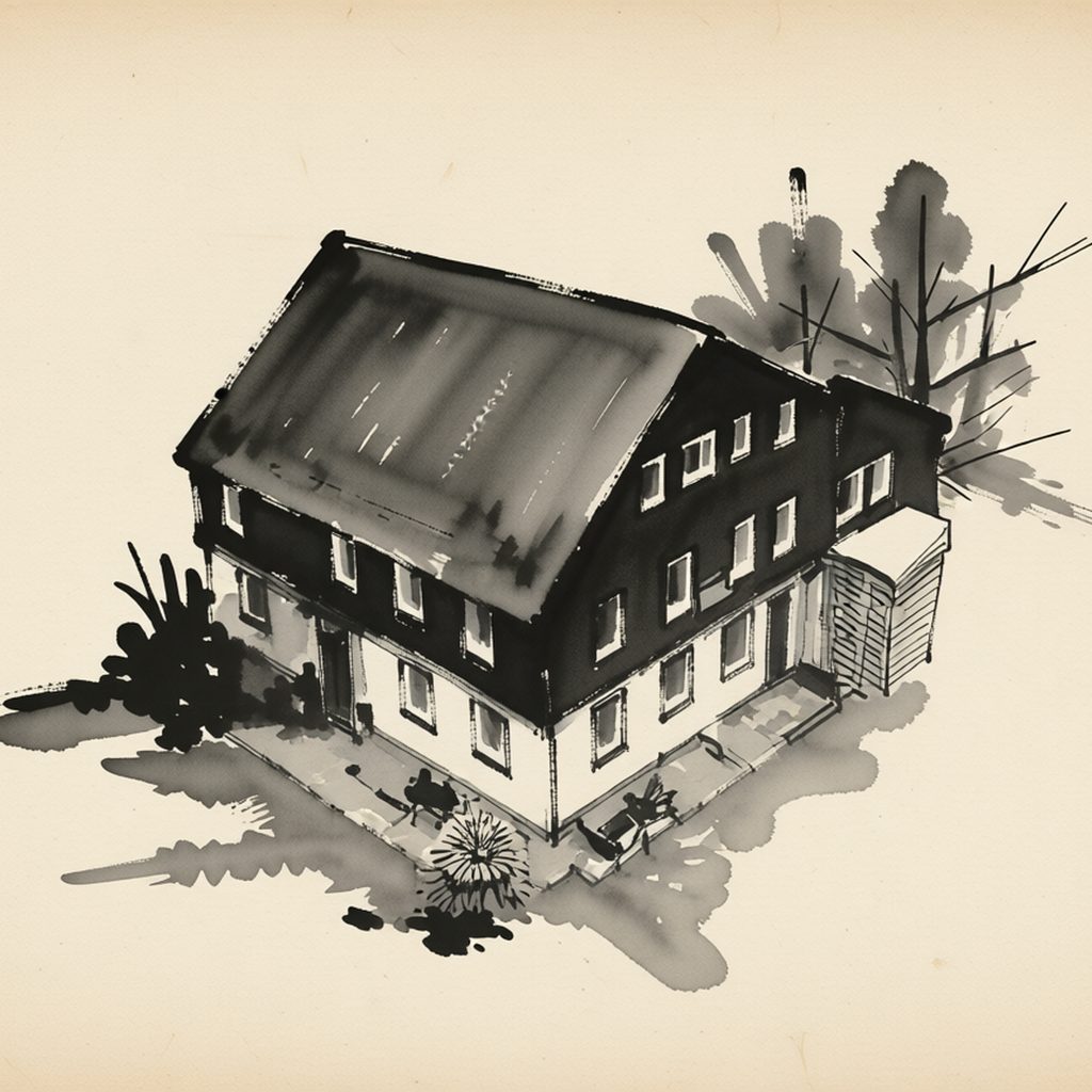 Ilustrační kresba: Apartmány Medvěd