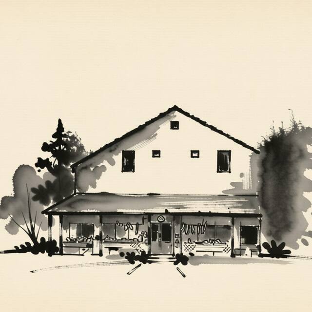 Ilustrační kresba: Hotel Bat