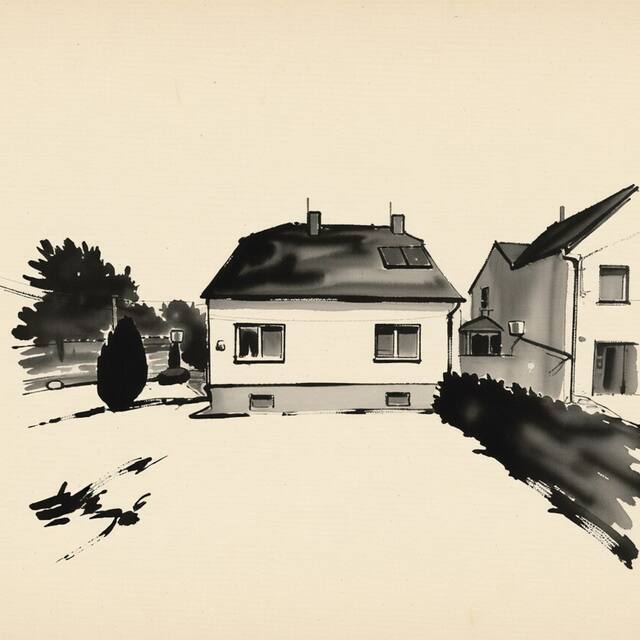 Ilustrační kresba: Ubytování u Janečků