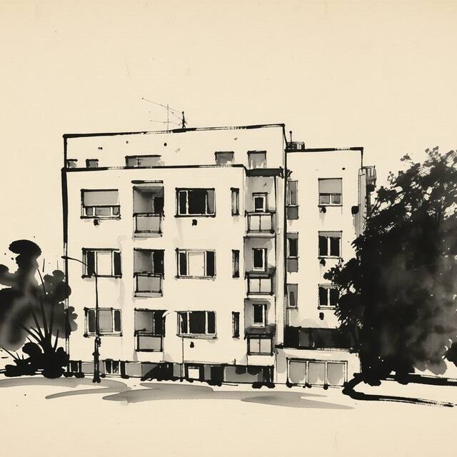 Ilustrační kresba: Apartmány Tomino