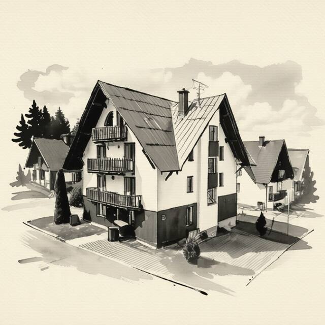 Ilustrační kresba: Apartmán Alice I