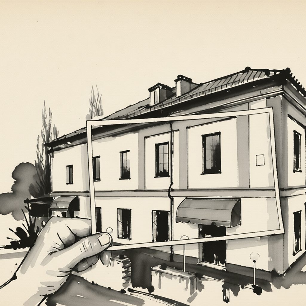 Ilustrační kresba: Hotel Stará Pošta