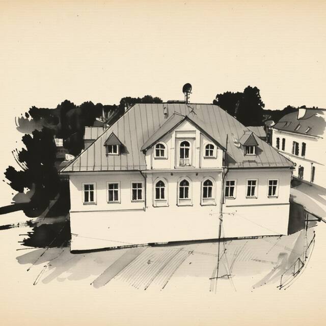 Ilustrační kresba: Hotel Villa Dino