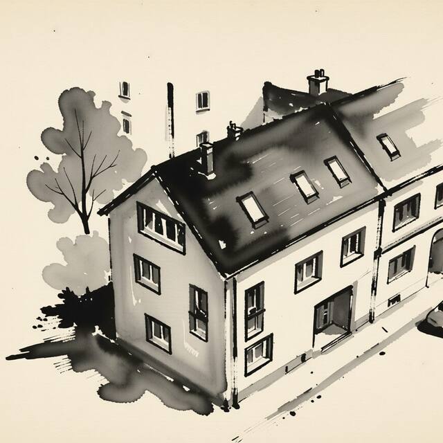 Ilustrační kresba: Penzion Schneider