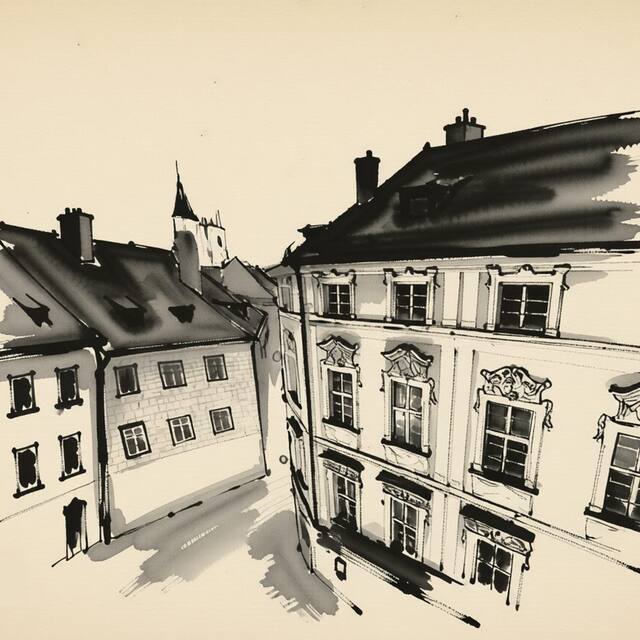 Ilustrační kresba: Prague Boutique Residence