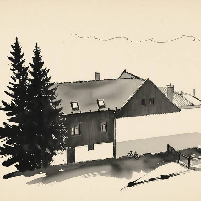 Ilustrační kresba: Penzion Česká Chalupa