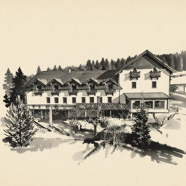 Ilustrační kresba: Hotel Kempa