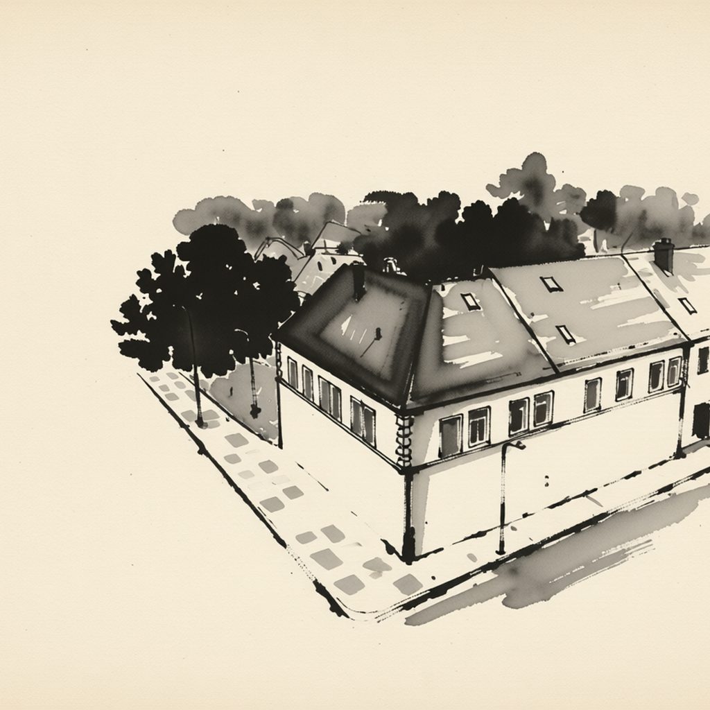 Ilustrační kresba: Hotel Slunce
