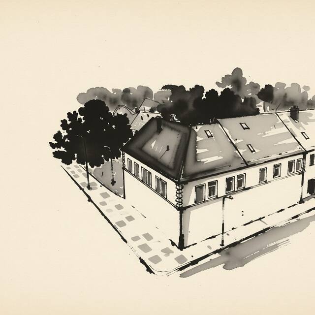Ilustrační kresba: Hotel Slunce