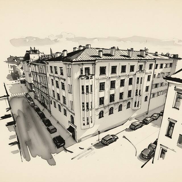 Ilustrační kresba: Perfect Days Apartments