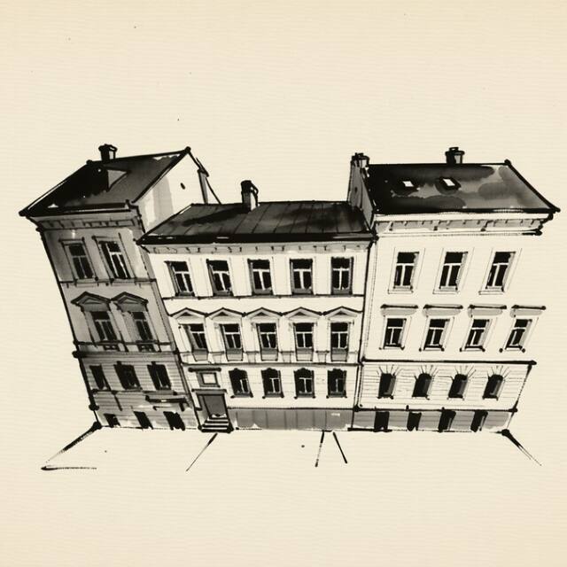 Ilustrační kresba: Prague Hostel Apartments