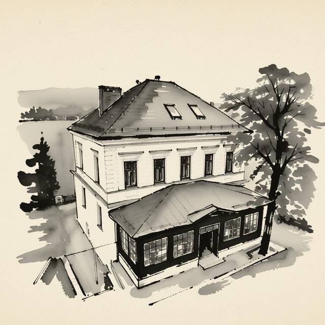 Ilustrační kresba: Penzion Marjána